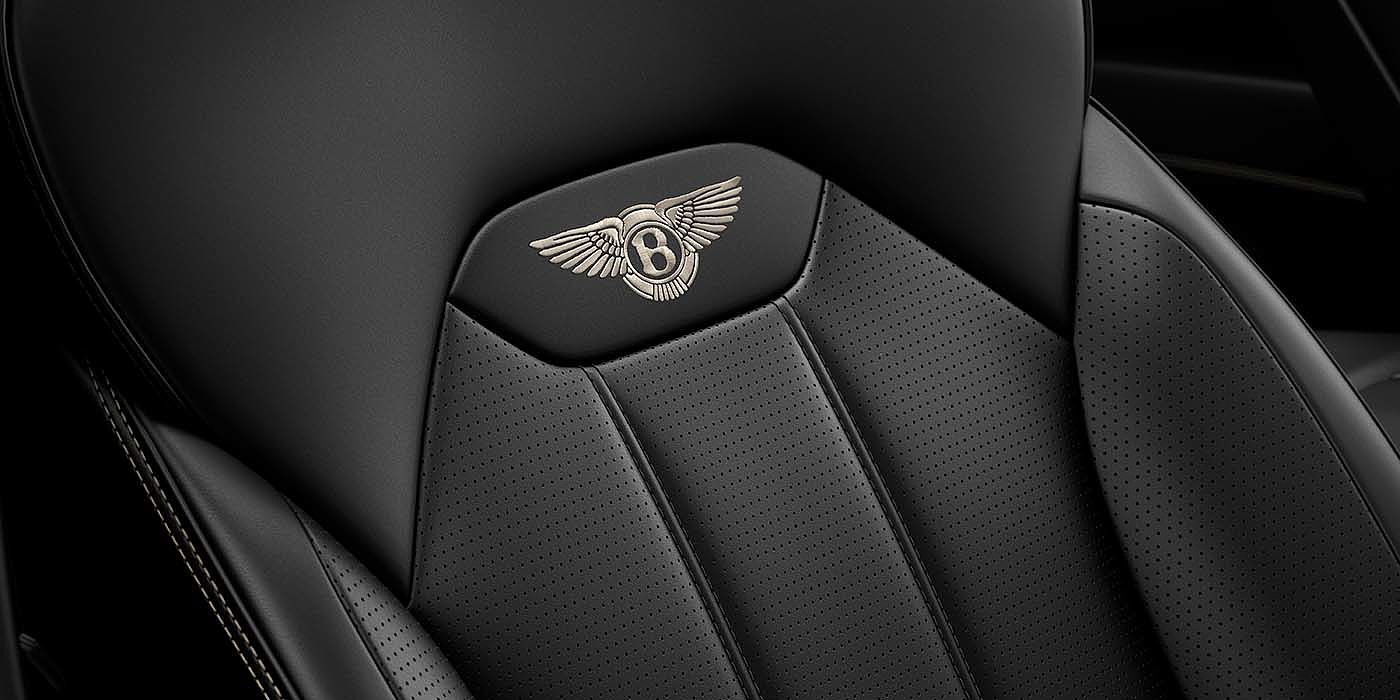 Bentley Glasgow Bentley Bentayga EWB SUV Beluga black leather seat detail