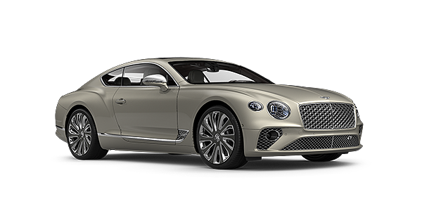 Bentley Glasgow Bentley GT Mulliner coupe in White Sand paint front 34